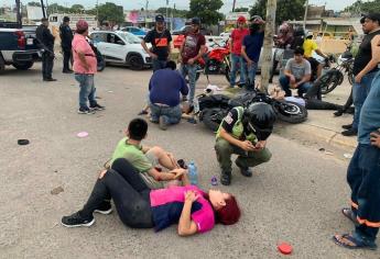 Dos menores terminan lesionados en accidente de motocicleta en Culiacán 