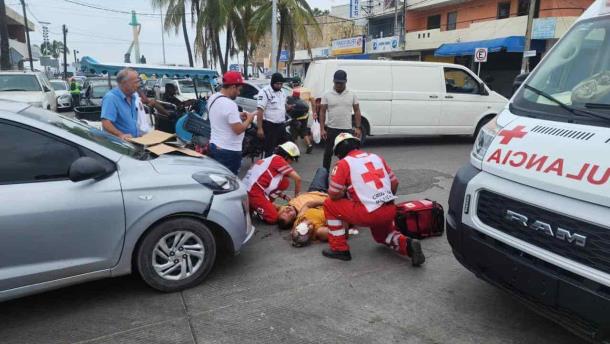Accidente en la colonia Centro de Mazatlán deja dos lesionados