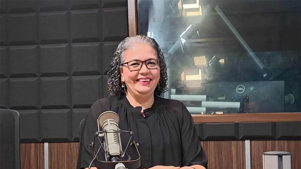 Graciela Domínguez en el estudio de Luz Noticias. FOTO: Luz Noticias