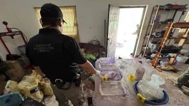 FGR asegura domicilio utilizado como «cocina» para elaboración de droga en San Lorenzo, Culiacán