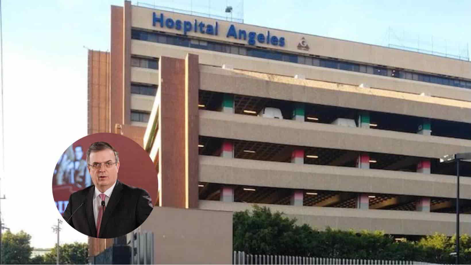 Internan a Marcelo Ebrard en el Hospital Ángeles del Pedregal.