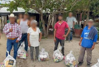 Distribuyen despensas con las iniciales «JGL» ahora en el norte de Sinaloa