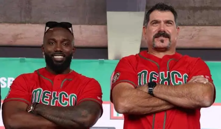 Randy Arozarena y Benjamín Gil. FOTO: Cortesía