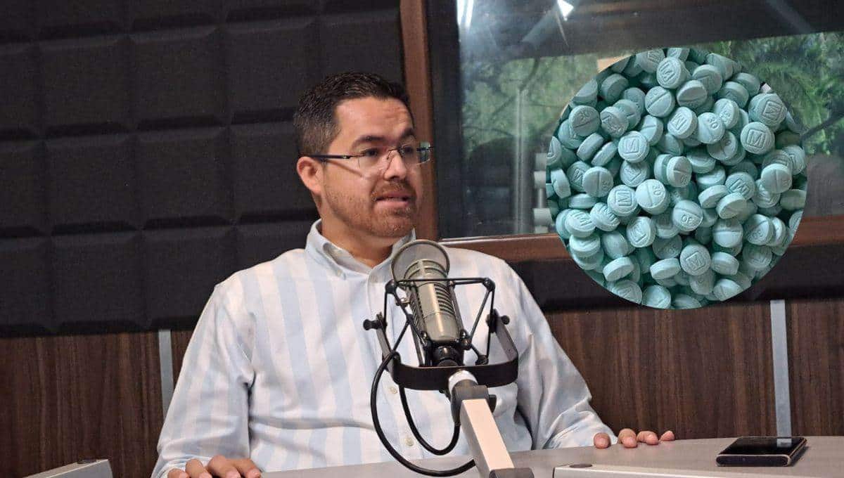 Cuitláhuac González Galindo en el estudio de Luz Noticias. FOTO: Eduardo Bórquez