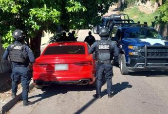 Policías logran recuperar el Audi que fue robado el jueves en Culiacán