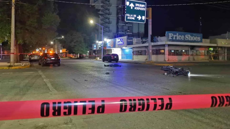 Muere motociclista en trágico accidente en el centro de Los Mochis