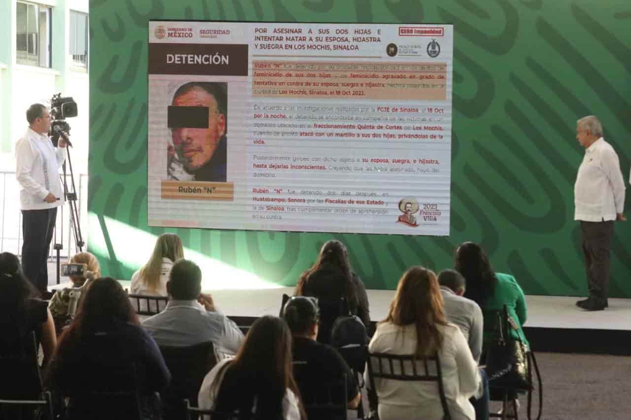 Destacan captura de «El Chacal de Los Mochis» en la Conferencia Matutina de AMLO