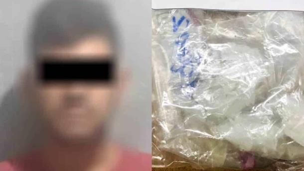 Un joven es arrestado por traer tres bolsas con droga conocida como «Cristal»
