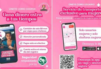 SIS, transporte privado para mujeres está por llegar a Culiacán