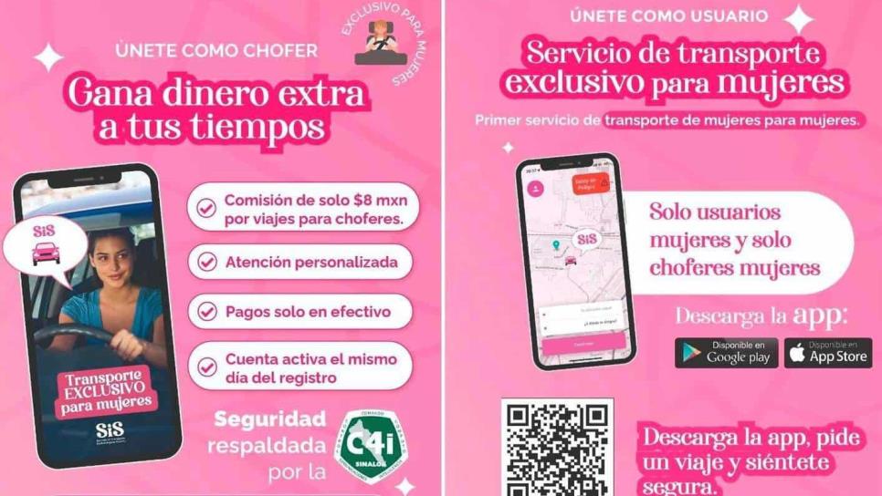 SIS, transporte privado para mujeres está por llegar a Culiacán