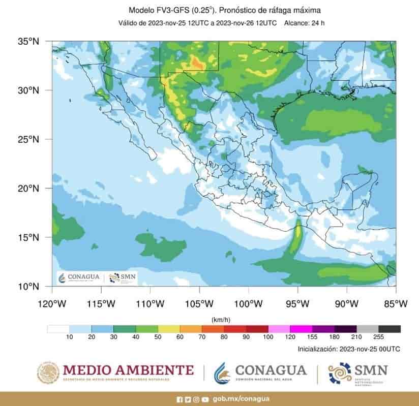 El nuevo frente frío afectará a varios estados de la república. FOTO: SMN