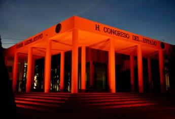 Congreso del Estado se ilumina de naranja en contra de la violencia de género 