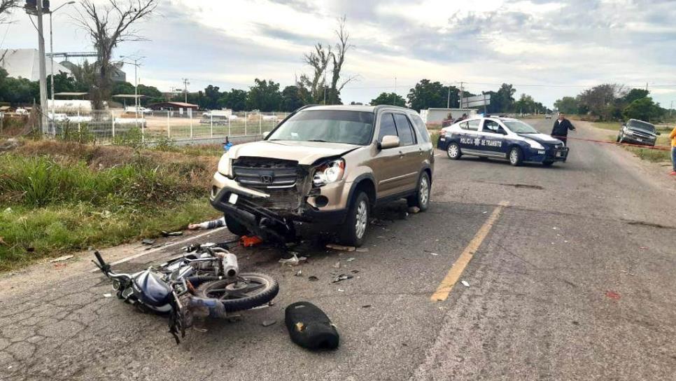 Motociclista sinaloíta pierde la vida en un accidente en Guasave