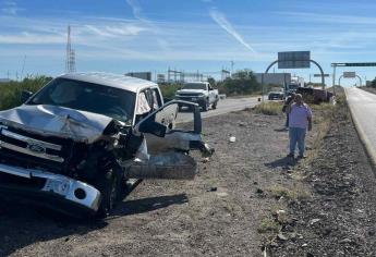 Aparatoso accidente deja a una persona lesionada en el arco del límite entre Sinaloa y Sonora