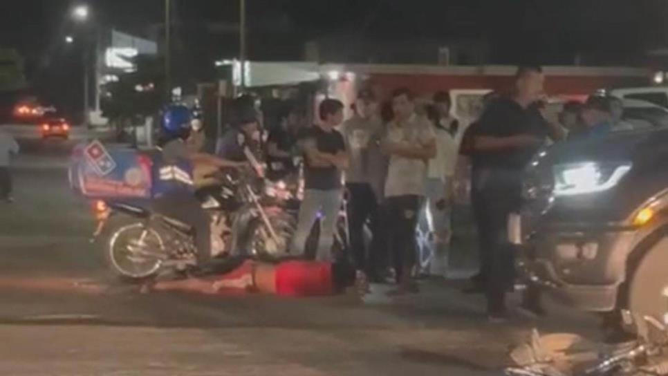 Motociclista termina herido en choque en Culiacán