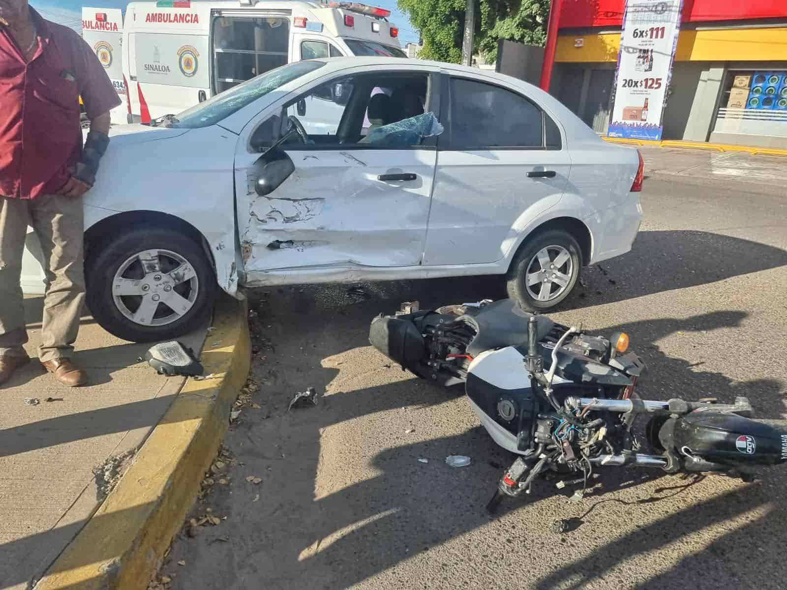 El accidente dejó lesionados a los dos involucrados. FOTO: Luz Noticias