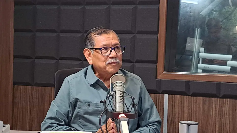 El Secretario de Seguridad en el estudio de Luz Noticias. FOTO: Eduardo Bórquez
