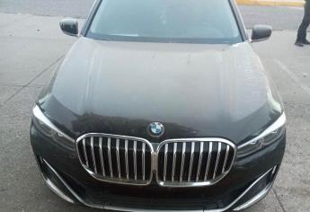 Un BMW que fue robado en Estados Unidos es recuperado en Culiacán