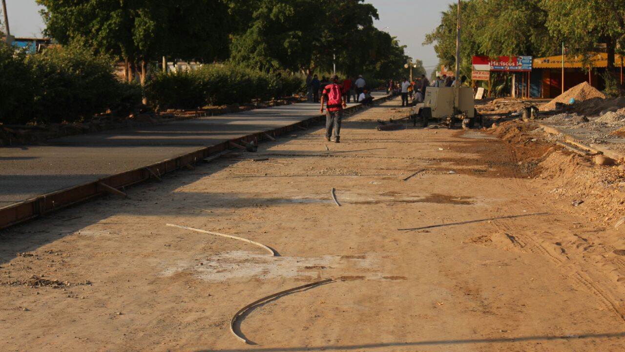 Obras en la carretera Los Mochis- Topolobampo.
