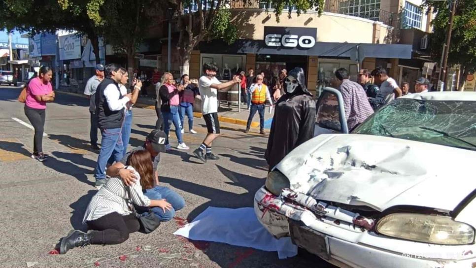 La Muerte advierte de los peligros de la conducción irresponsable en simulacro