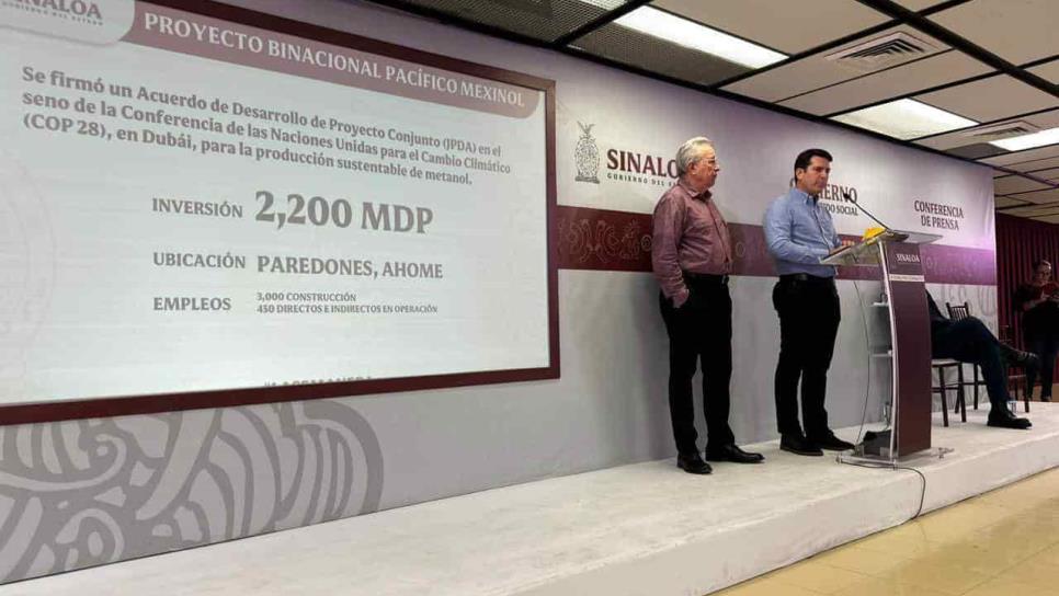 En Sinaloa se construirá la planta de metanol más grande del mundo: Secretaría de Economía 