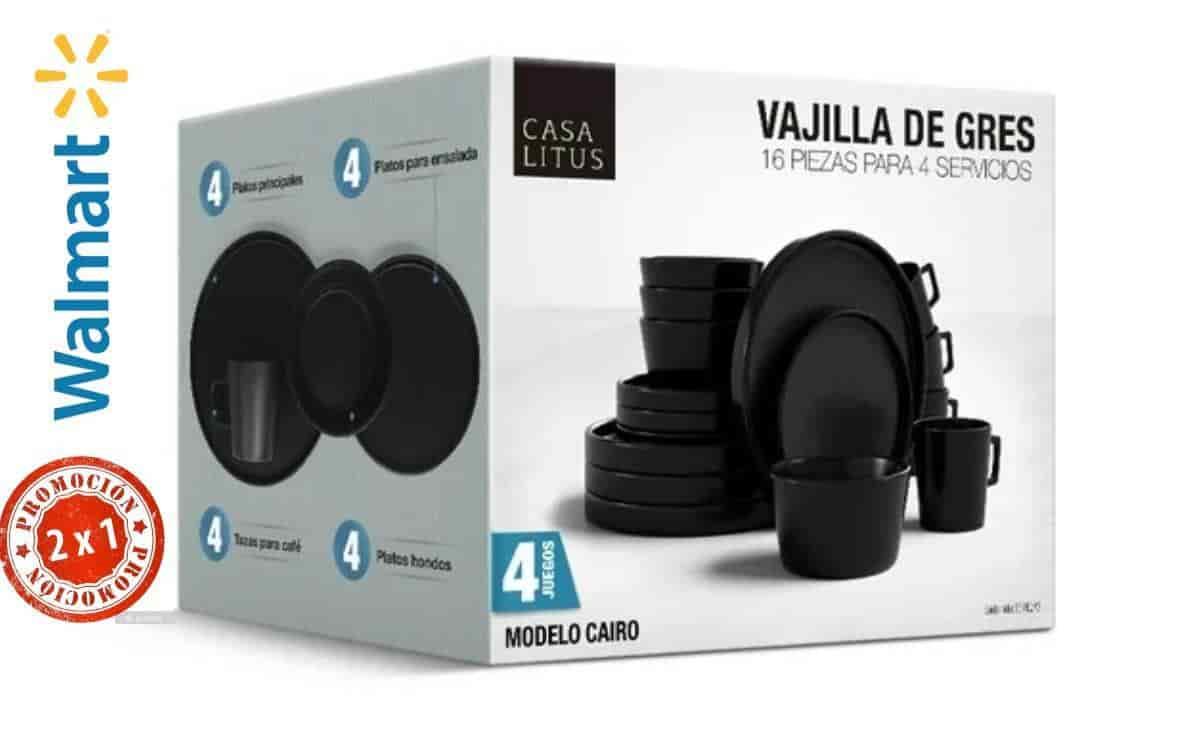 Vajilla negra walmart store