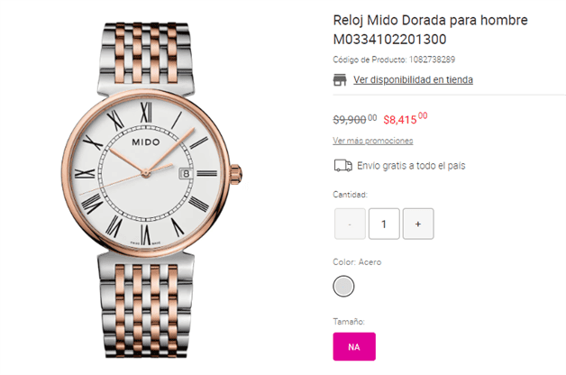 Reloj mido hombre discount liverpool