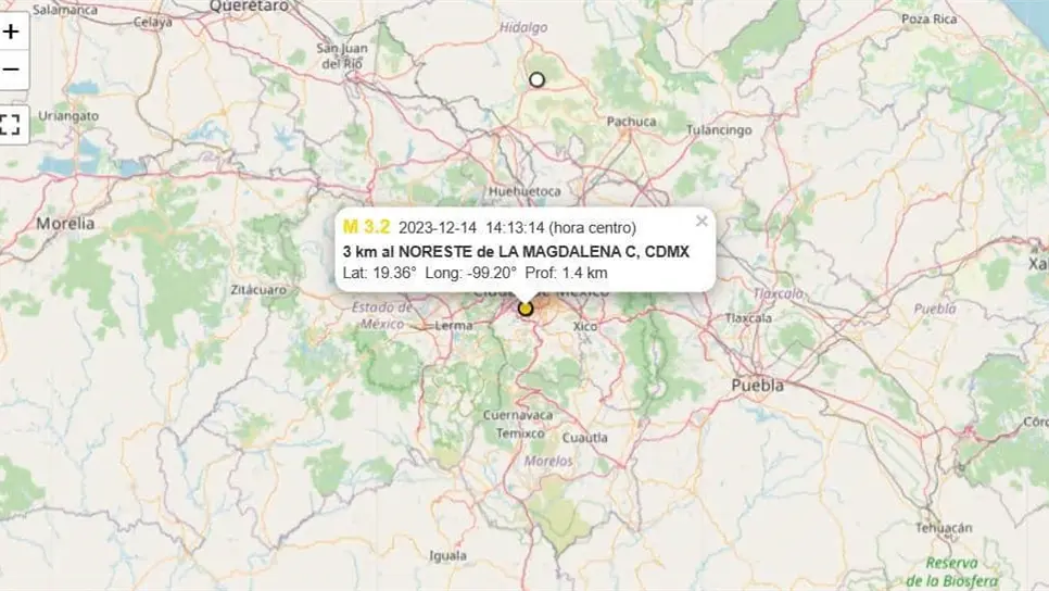El sismo se registró en el corazón de la Ciudad de México.