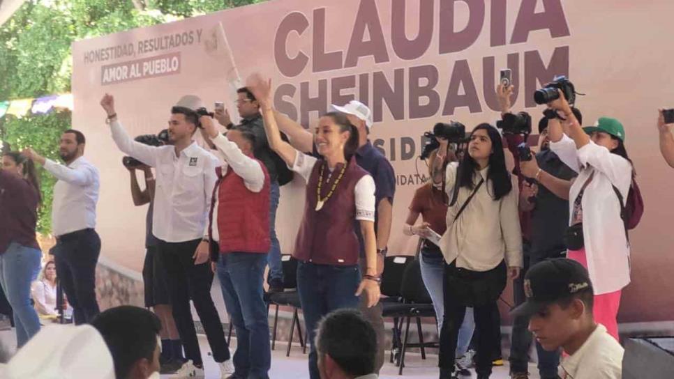 Claudia Sheinbaum destaca compromiso con la Cuarta Transformación y recibe apoyo masivo en Guasave