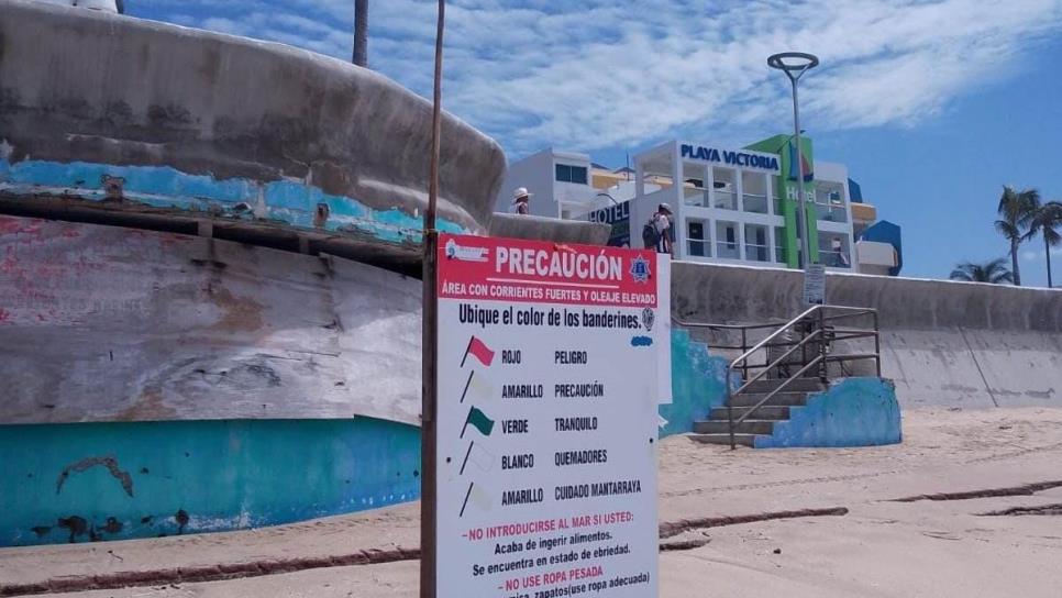 Precauciones en Playas de Mazatlán, se registra aumento de oleaje por condiciones climáticas