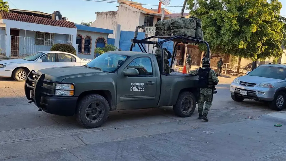 Los militares en la zona.
