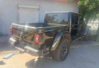 Recuperan en Culiacán camioneta Jeep Rubicon robada en Sonora