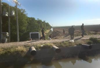 Encuentran sin vida a un adulto mayor dentro de un canal de riego en Guasave