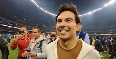 El piloto mexicano y demás celebridades estuvieron en los festejos del América.