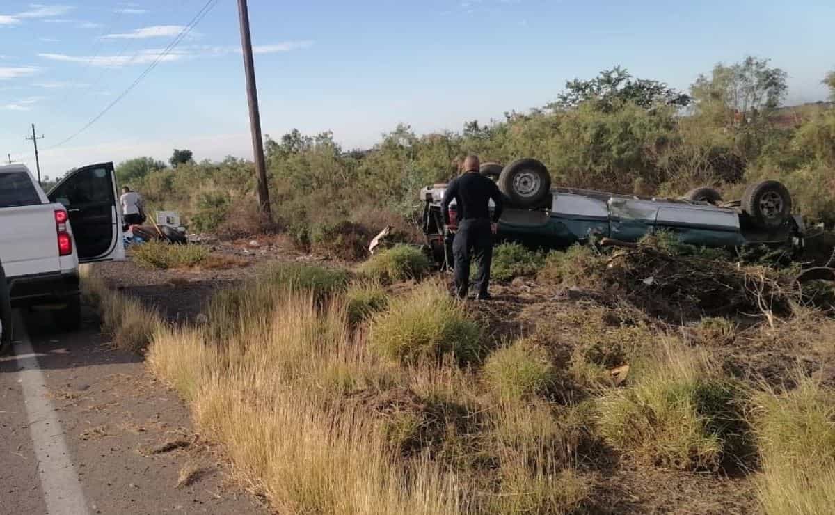 Familia nayarita vuelca en El Carrizo, venía de la frontera a pasar navidad