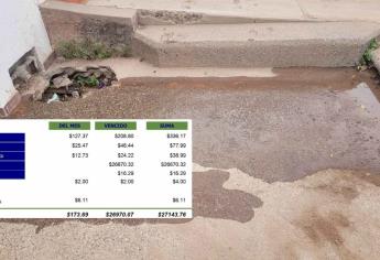 Vecinos de Los Mochis denuncian cobros excesivos de Japama tras obras de atención a aguas negras