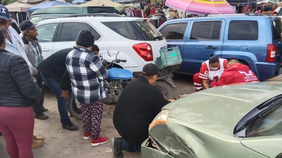 Carambola deja motociclista lesionado en la México 15 en Guasave