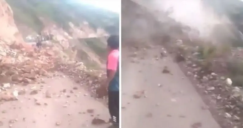 La mujer fue arrastrada por varias toneladas de tierra y rocas.