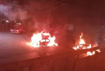 ¡Arde Tabasco! Incendian vehículos tras supuesto ataque al titular de Seguridad en el estado