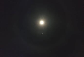 ¿Viste la luna? Así se miró el halo lunar esta Nochebuena en Sinaloa