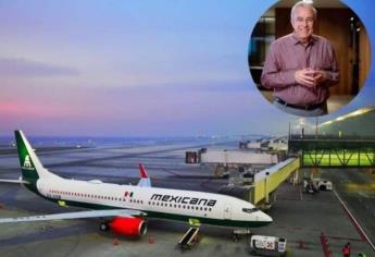 Rocha Moya celebra regreso de Mexicana de Aviación y su arribo a Mazatlán