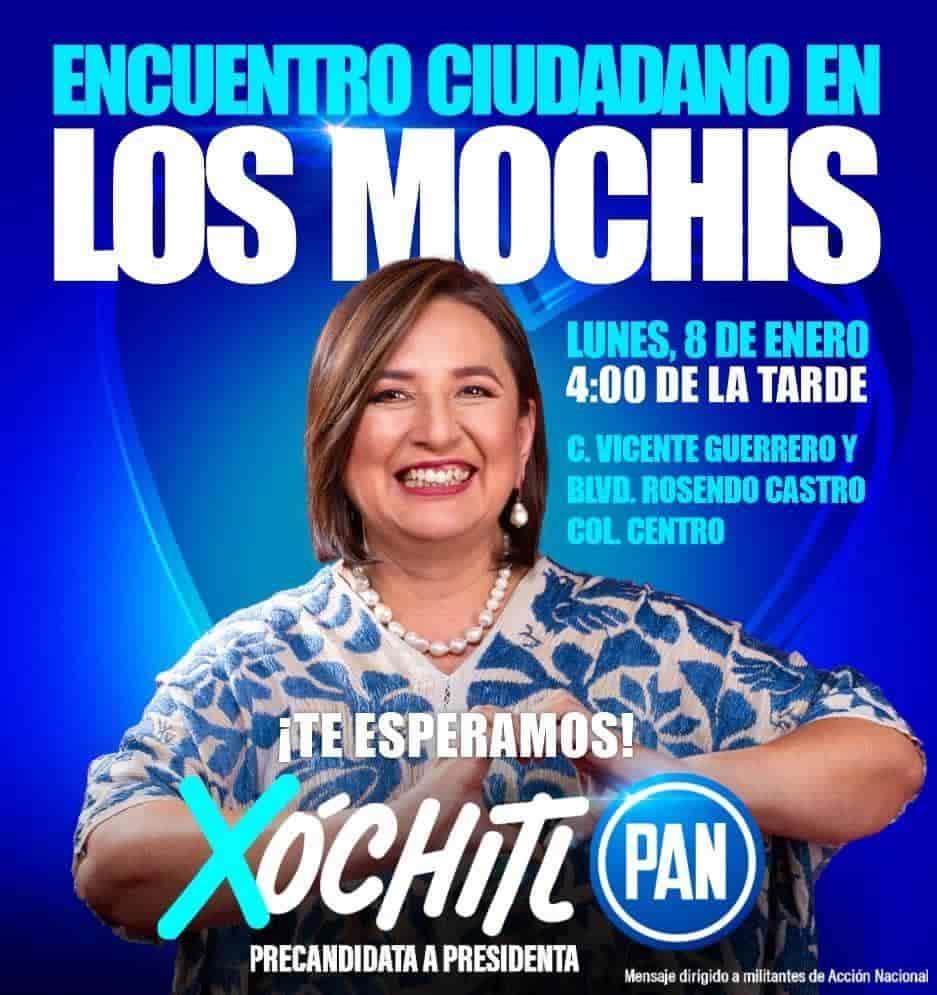 Todo listo para la visita de Xóchitl Gálvez a Ahome el 8 de enero