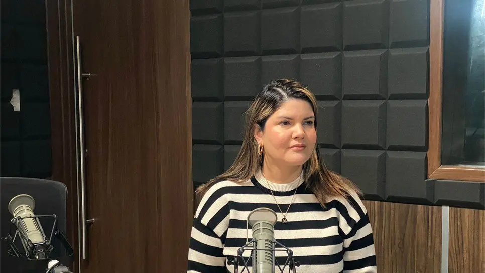 Merary Villegas en el estudio de Luz Noticias. FOTO: Luz Noticias