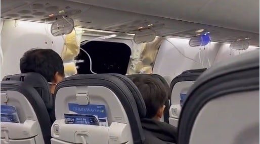 Un de las ventanas del avión hizo explosión por lo que tuvieron que aterrizar de emergencia.