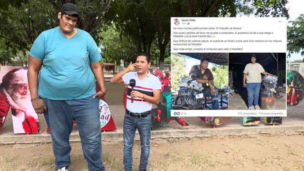 Buscan al hombre más alto de Sinaloa en redes sociales para invitarle un viaje a Mazatlán