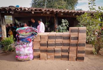 DIF Bienestar entrega apoyos invernales a familias afectadas por las bajas temperaturas en Sanalona