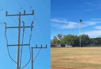 Roban cables con valor de 70 mil pesos en sistema de iluminación recién instalado en Choix