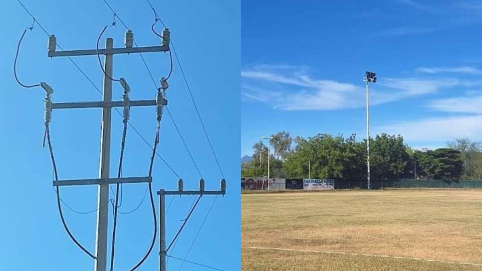 Roban cables con valor de 70 mil pesos en sistema de iluminación recién instalado en Choix