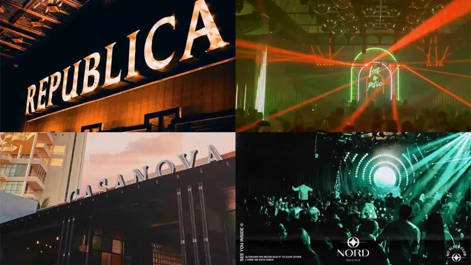 La vida nocturna en Culiacán es uno de sus principales atractivos. FOTO: Redes sociales @República @Panic @Casanova y @Nord