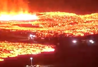 Evacuan nuevamente Grindavik, Islandia, por erupción de volcán